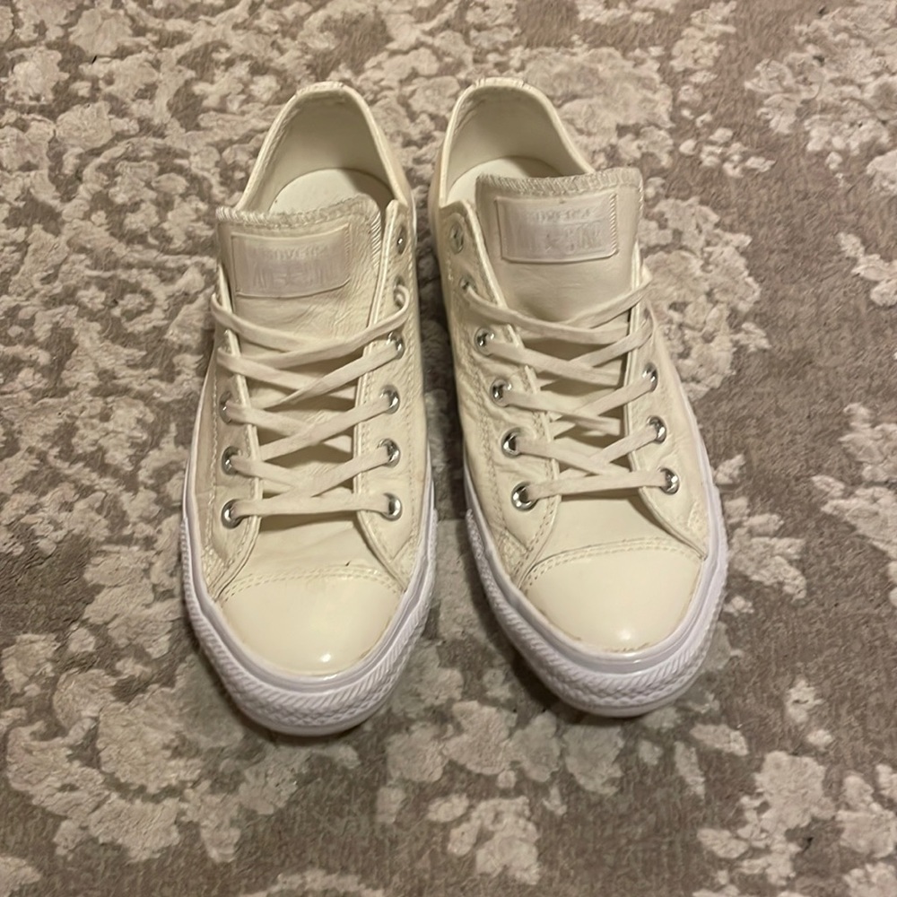 Converse cream sneakers